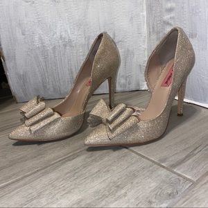 Gold silver heels